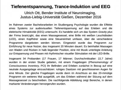 Bachelorarbeit: Tiefenentspannung, Trance-Induktion und EEG